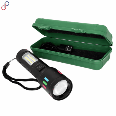 Linterna Metálica LED Recargable Grande