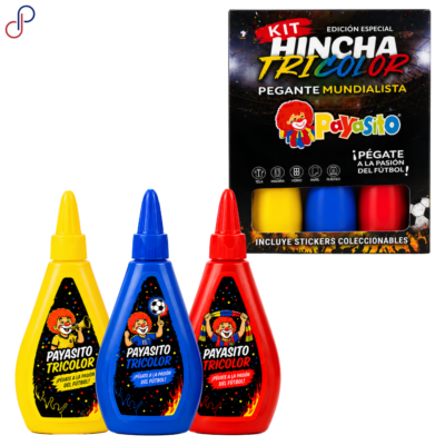 Pegante Liquido Payasito Kit Tricolor