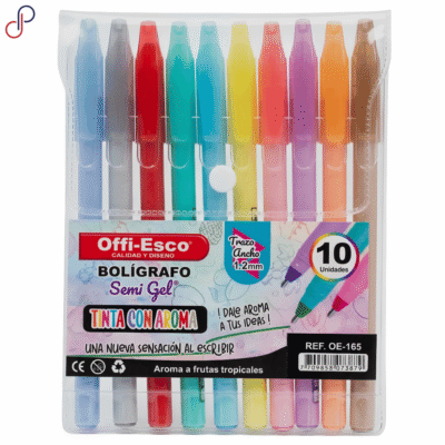Esferos Offi-Esco 165 Semi Gel con Aroma x10