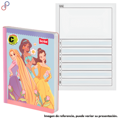 Cuaderno Scribe Cosido Rayitas C Princesas