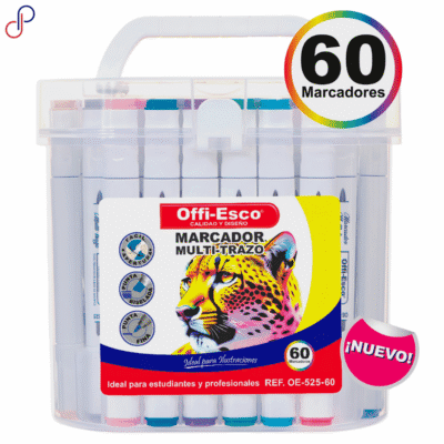 Marcadores Offi-Esco 525-60 Multi-Trazo x60