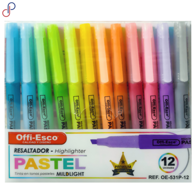 Resaltadores Offi-Esco 531P-12 Pastel x12